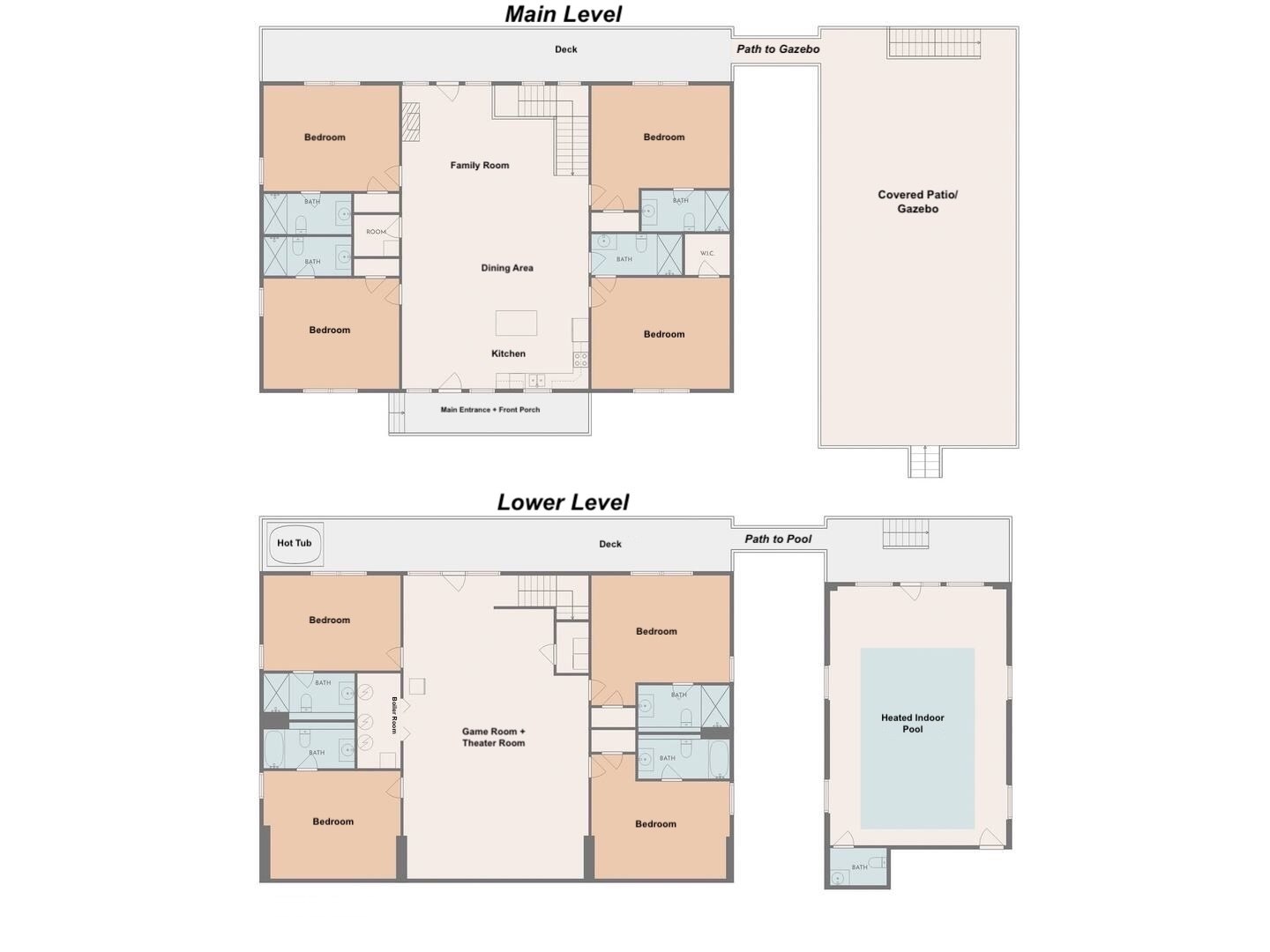 8 Bed 2D Layout